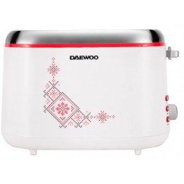 Prajitor de paine Daewoo DBT70TR, putere 900 W, design traditional, 2 felii, indicator luminos, carcasa CoolTouch, alb